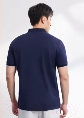 Футболка спортивная Kelme Short Sleeve Polo Shirt / 3801382-416 (XL, темно-синий)