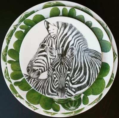 Тарелка столовая обеденная Taitu Wild Spirit Zebra 12-1-1-D