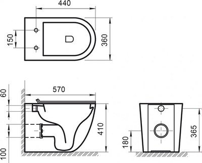 Унитаз приставной BelBagno BB2141CBR/BB902SC