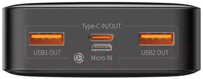 Портативное зарядное устройство Baseus 20000mAh с кабелем USB to Micro / PPBD050501 (черный)