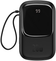 Портативное зарядное устройство Baseus Qpow Pro 20000mAh с кабелем USB - Type-C PPQD060201 (черный) - 