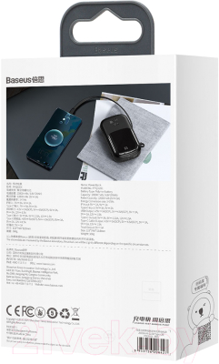 Портативное зарядное устройство Baseus Qpow Pro 20000mAh с кабелем USB - Type-C PPQD060301 (черный)