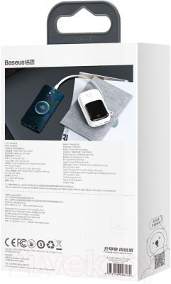 Портативное зарядное устройство Baseus Qpow Pro 20000mAh с кабелем USB - Type-C PPQD060302 (белый)