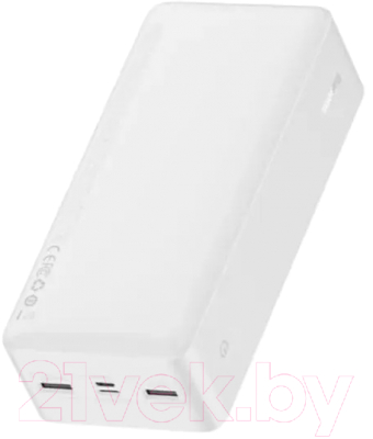 Портативное зарядное устройство Baseus 30000mAh с кабелем USB to Micro PPBD050202 (белый)