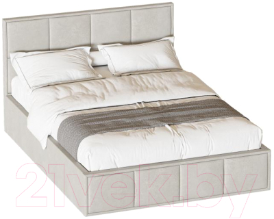Двуспальная кровать Мебельград Октавия с ортопедическим основанием 180x200 (лана бежевый)