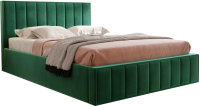 Полуторная кровать Мебельград Вена с ортопедическим основанием 140x200 (мора зеленый) - 