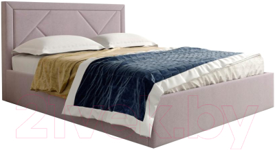 Двуспальная кровать Мебельград Сиеста с ортопедическим основанием 160x200 (альба роза)