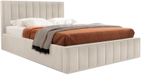 Двуспальная кровать Мебельград Вена с ортопедическим основанием 160x200 (мора бежевый) - 