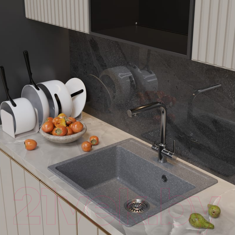 Мойка кухонная Mixline ML-GM15 551920 (графитовый) — фото 4