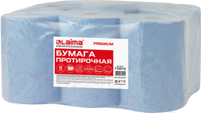 Бумага протирочная Laima Premium / 112513 (6шт)