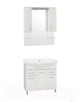 Шкаф с зеркалом для ванной Style Line Энигма 900 (с подсветкой)