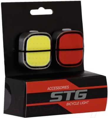 Набор фонарей для велосипеда STG JY-6217F/6217T / Х108408
