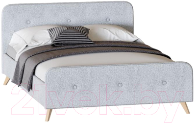 Полуторная кровать Мебельград Сиерра с подъемным ортопедическим основанием 120x200 (аура серый)