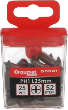 Набор бит Draumet Premium PH1 25мм / D0001 (25шт)