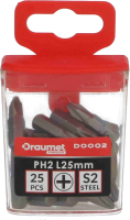 Набор бит Draumet Premium PH2 25мм / D0002 (25шт) - 