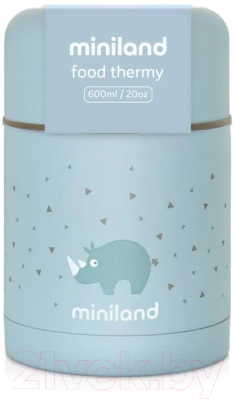 Термос для еды Miniland Silky Thermos / 89221 (600мл, голубой)