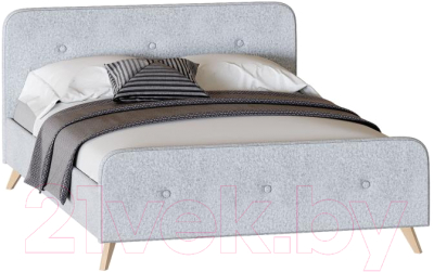 Односпальная кровать Мебельград Сиерра с ортопедическим основанием 90x200 (аура серый)