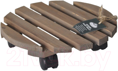 Изображение товара Стойка для цветов Dipriz Круглая / Д.7476.3 (натуральный коричневый Pant 5C, сосна)