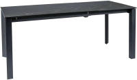 Обеденный стол Signal Metropol 120-180x80x76 (эффект черного мрамора/черный матовый) - 