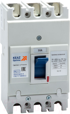 Выключатель автоматический КЭАЗ OptiMat E100L016-УХЛ3 / 100000