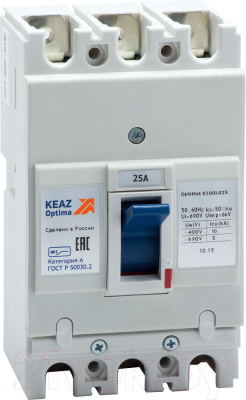 Выключатель автоматический КЭАЗ OptiMat E100L025-УХЛ3 / 100002