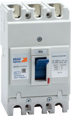 Выключатель автоматический КЭАЗ OptiMat E100L080-УХЛ3 / 100007