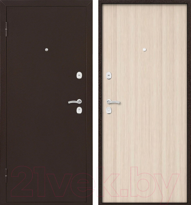 Входная дверь Промет Марс 3 86x205 (левая, капучино/антик медь)