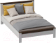 Двуспальная кровать Мебельград Даллас с ортопедическим основанием 160x200 (дуб винтерберг/таксония) - 