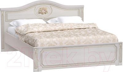 Двуспальная кровать Мебельград Верона с ортопедическим основанием 160x200 (капучино/кофе)