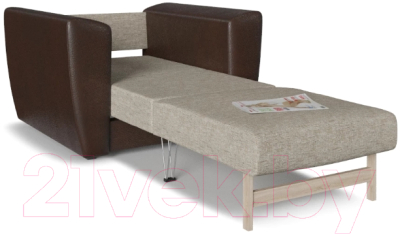 Кресло-кровать Смарт Амстердам Ганни / А0381369011 (рогожка/коричневый)