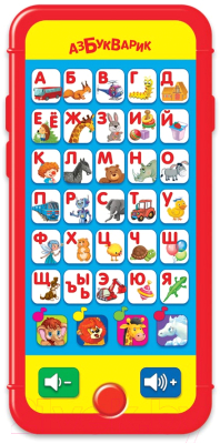 Развивающая игрушка Азбукварик Музыкальная азбука / 4680019287492 (красный)