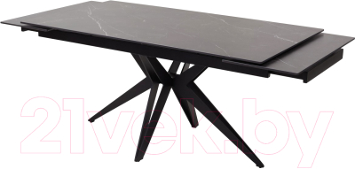Обеденный стол M-City Forio 160 Matt / 614M04286 (Black Marble Solid Ceramic/Black)