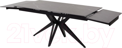 Обеденный стол M-City Forio 160 Matt / 614M04286 (Black Marble Solid Ceramic/Black)