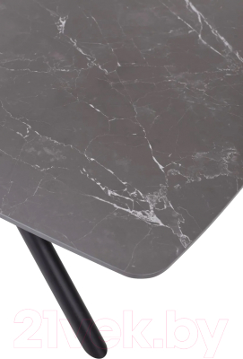 Обеденный стол M-City Rivoli 140 Matt / 614M04288 (Black Marble Solid Ceramic/Black)