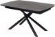 Обеденный стол M-City Rivoli 140 Matt / 614M04288 (Black Marble Solid Ceramic/Black) - 