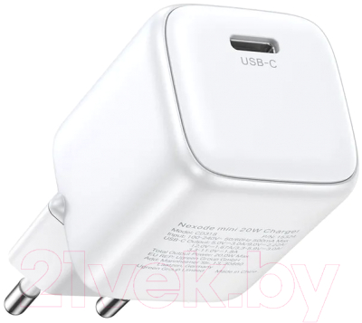 Адаптер питания сетевой Ugreen Nexode 20W USB-C CD318 / 15324 (белый)