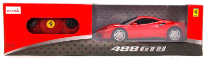 Радиоуправляемая игрушка Rastar Ferrari 488 GTB / 76000-RASTAR (красный)