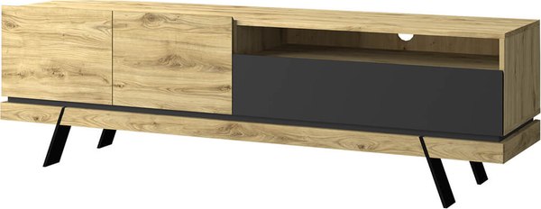 Тумба Anrex Street RTV 2D1SN (дуб наварра/черный)