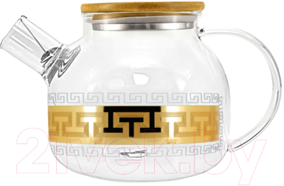 Заварочный чайник Promsiz EAV03-1000/S/Z/1 (греческий узор)