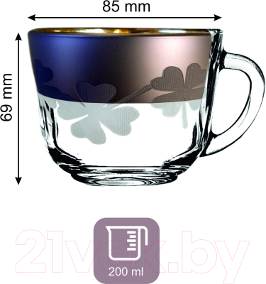 Набор для чая/кофе Promsiz EXN457-1337/S/D/6 (клевер)