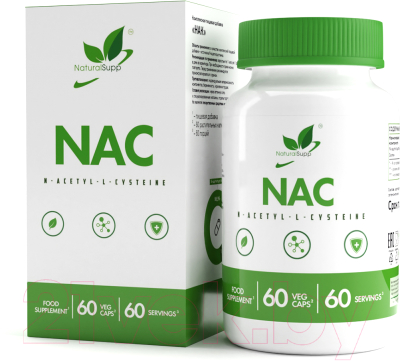 Пищевая добавка NaturalSupp N-ацетил-L-цистеин (60капсул)