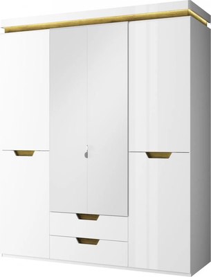 Шкаф Anrex Torino 4DG2S Z (белый/дуб наварра) - 
