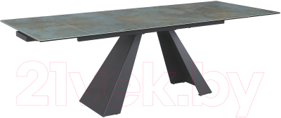 Обеденный стол Signal Salvadore / Dossierdc160 (бирюзовый Ossido Verde/черный матовый)