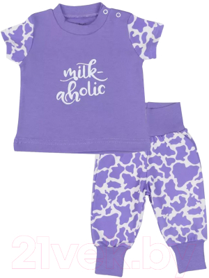 Комплект одежды для малышей Rant Milk-Aholic со штанишками / 2-81 (Violet, р.62)