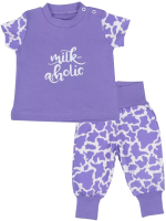 Комплект одежды для малышей Rant Milk-Aholic со штанишками / 2-81 (Violet, р.80) - 