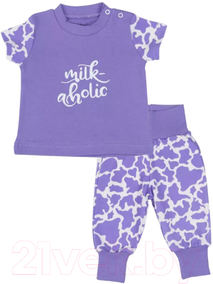 Изображение товара Комплект одежды для малышей Rant Milk-Aholic со штанишками / 2-81 (Violet, р.80)