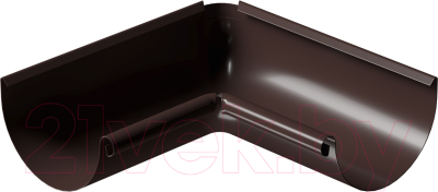 Угол желоба Docke Stal Premium внутренний 90 градусов D125 PVPU-1050 (шоколад 8019)