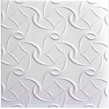 Потолочная плита SOLID С2053 из экструдированного пенополистирола (500x500, уп. 8шт, белый)