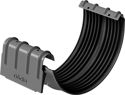 Соединитель желобов Docke Stal Premium D125 PVPS-1086 (графит 7024) - 