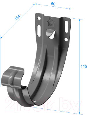 Кронштейн желоба Docke Stal Premium D125 PVKH-1050 (шоколад 8019)